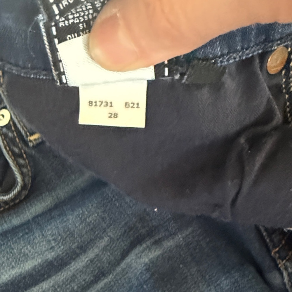 7 For All Mankind Dark Blue Skinny Jeans - Picture 4 of 6